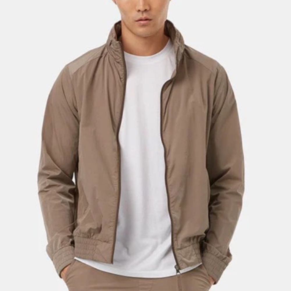 Tentree Nylon Track Jacket Sustainable Packable Hooded Men's Size Large